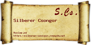 Silberer Csongor névjegykártya